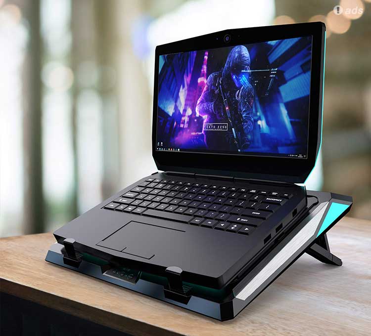 IETS GT300 laptop cooling pad 4500rpm dual blowers