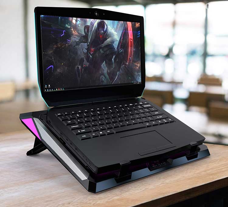 IETS GT300 laptop cooling pad 4500rpm dual blowers