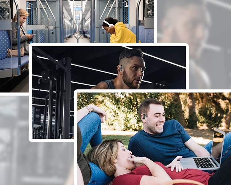 X18 open-ear headphones can be used in different scenarios