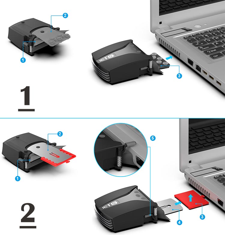 المبرد الخارجي للكمبيوتر المحمول GT202UB سهل التثبيت والتوصيل والتشغيل 