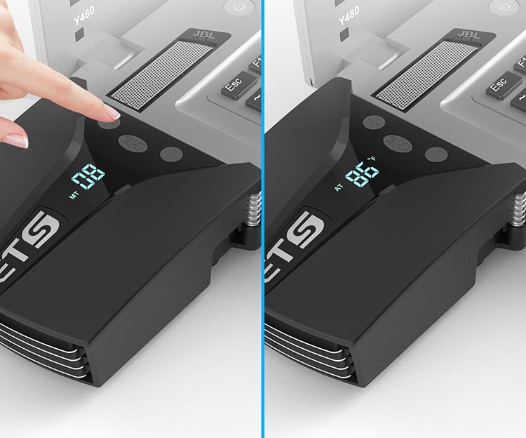  يحتوي مبرد GT202UB على أوضاع يدوية وتلقائية مع اكتشاف درجة الحرارة التلقائية 