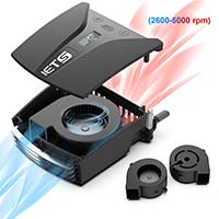 GT202UB Vacuum Cooler Laptop External Rapid Cooling Fan with Auto-temp Detection
