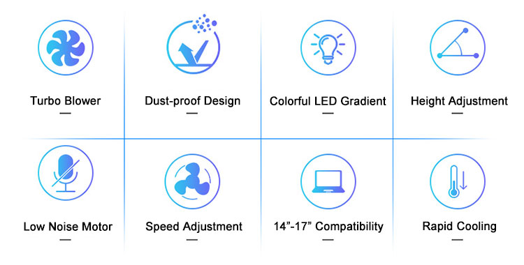 A professional laptop cooling pad for gaming notebooks