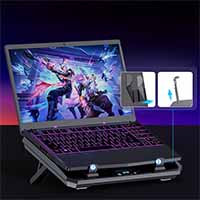 GT350 Laptop Cooler Gaming Laptop Fan Cooler Stand with Dust Filter, 5V Power Input, Light and Small