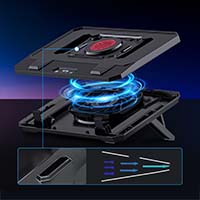 GT350 Laptop Cooler Gaming Laptop Fan Cooler Stand with Dust Filter, 5V Power Input, Light and Small