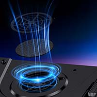 GT350 Laptop Cooler Gaming Laptop Fan Cooler Stand with Dust Filter, 5V Power Input, Light and Small