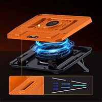 GT351 Laptop Cooling Pad, Fast Cooling for Laptops 10-17in, Adjustable Speed, 4000 RPM Turbo Fan