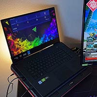 GT500 Notebook Cooler Cooling Stand for 13-17.3 inch Gaming Laptops RGB Backlit USB Hub