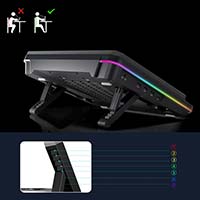 GT600 Gaming Laptop Cooling Pad with 5.5-inch Gigantic Turbo-Fan for 14.1-19.3 inch Laptops