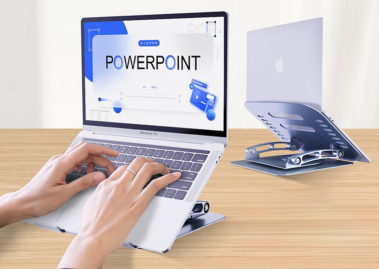 50mm - 300mm height and angle adjustable ergonomic laptop stand