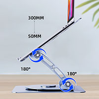 Adjustable Computer Stand With 360 Rotating Base, Ergonomic Foldable Laptop Riser for Macbook, Dell, HP, ASUS (10-17